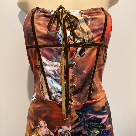 NWOT Multicolored Strapless Jumpsuit - Picture 6 of 6